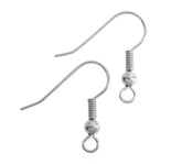 Fish Hook Earwire – 18mm – Nickel Colour (10pcs), NF/LF